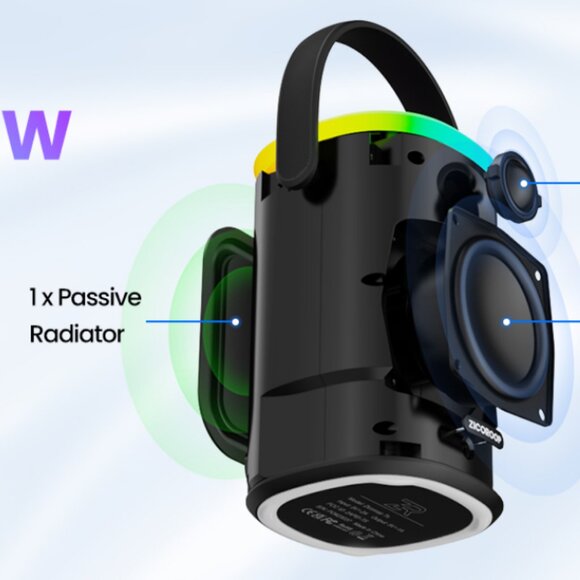 Zicoroop Portable Bluetooth Speaker - Picture 4 of 4